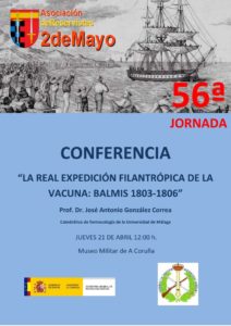 Lee más sobre el artículo Conferencia «La Real expedición filantrópica de la vacuna: Balmis 1803-1806»