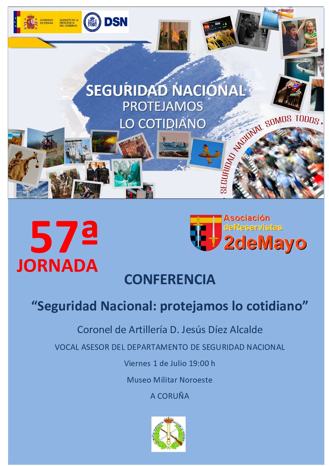 Conferencia "Seguridad Nacional: protejamos lo cotidiano" por el Coronel D. Jesús Diez Alcalde asesor del DSN