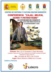 Lee más sobre el artículo CONFERENCIA: «Cajal: milicia, genio y patriotismo»